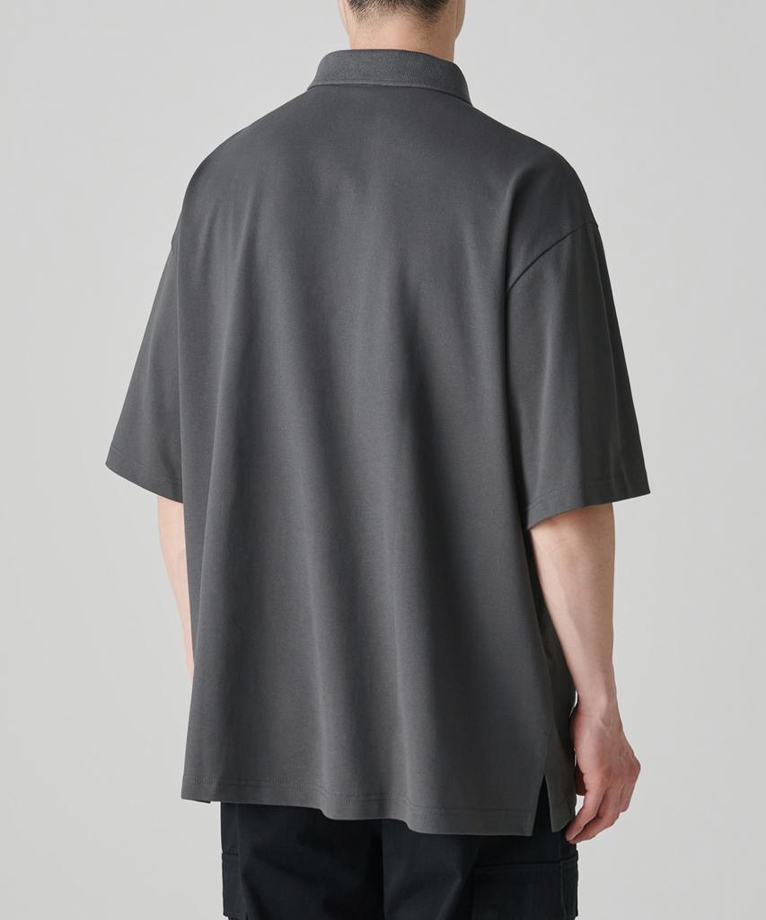 MUSINSA STANDARD [Cooltandard] Oversized Pique Polo Shirt [Gunmetal]