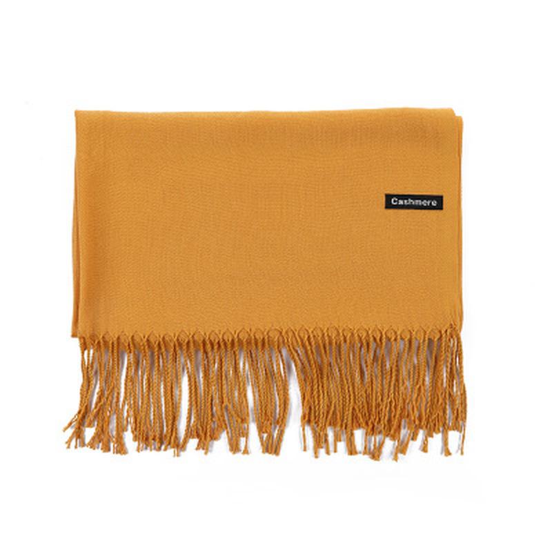Scione Women Solid Color Cashmere Scarves Winter Autumn Long Scarf Thinker Warm Female Shawl Men Scarf