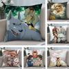 P-PrincesS M-Mononoke Pillow Case Plush Fabric Soft Double Sided Print Sofa Cushion Cover Throw Pillow Covers