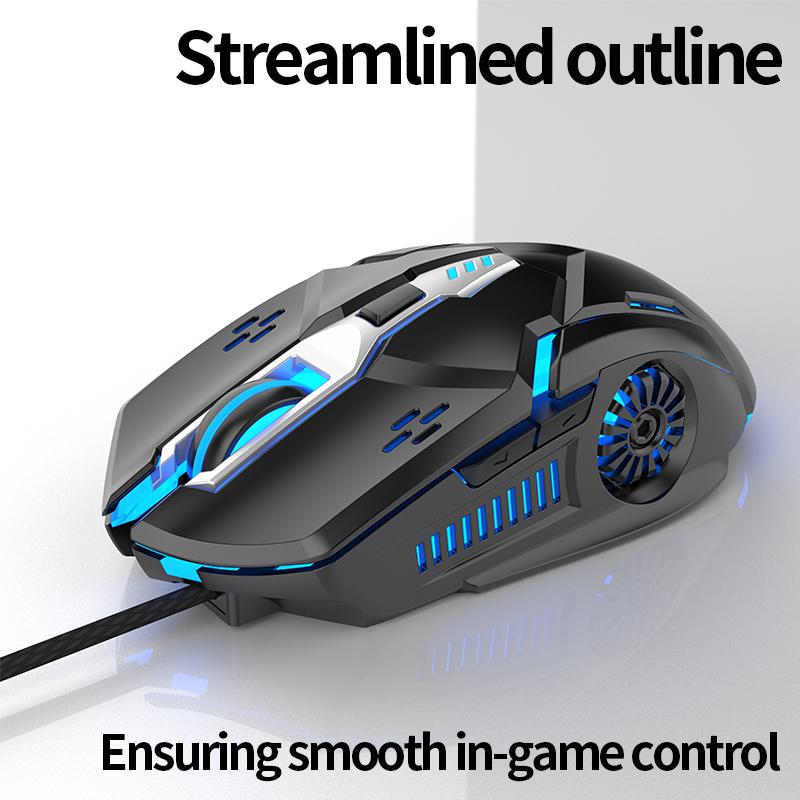 Wired Mouse Six Keys Luminous Game E-Sports Machinery Computer Accessories