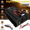 Автомобильный инвертор 6000 Вт 110 В 220 В Светодиодный дисплей Автомобильный адаптер-преобразователь Модифицированная синусоида Преобразователь для зарядки Двойной USB Трансформатор напряжения