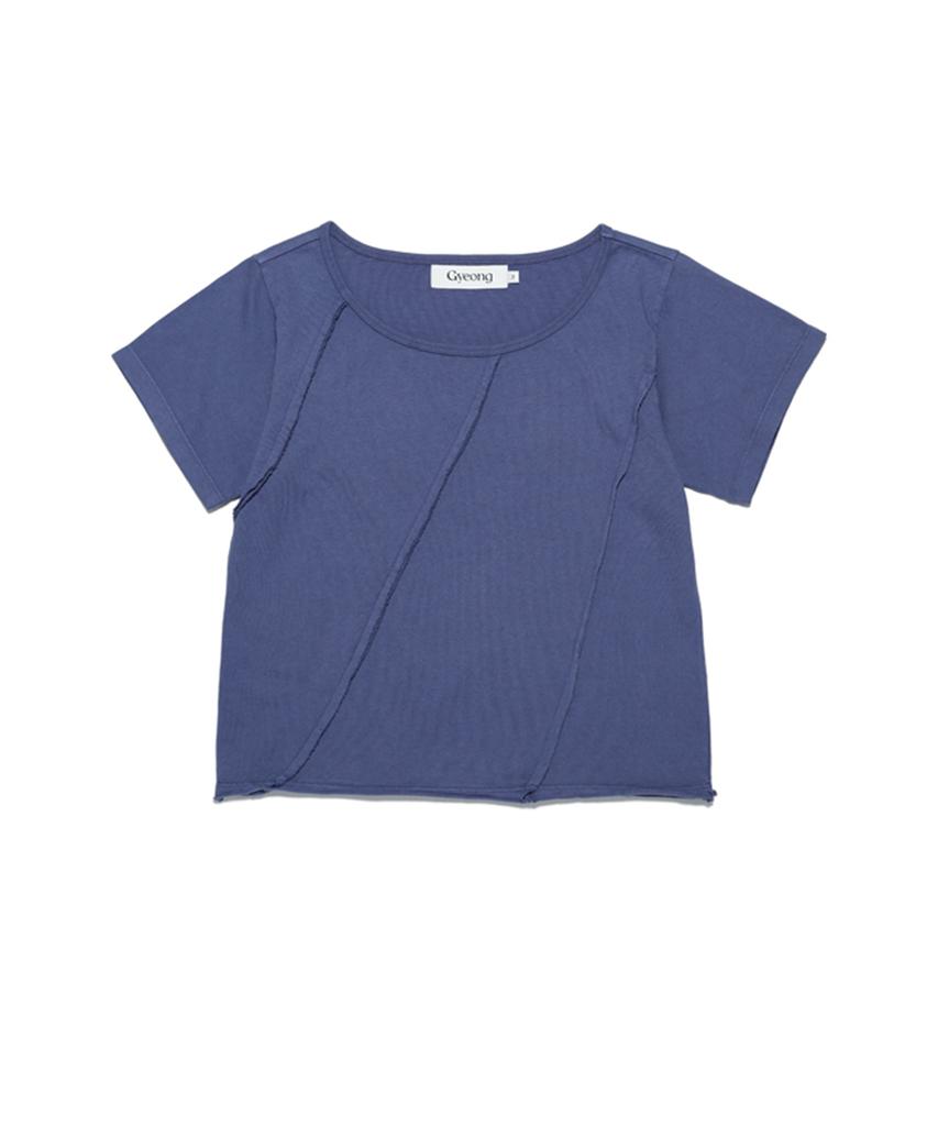 GYEONG Dyed Short Sleeve Tee_Blue