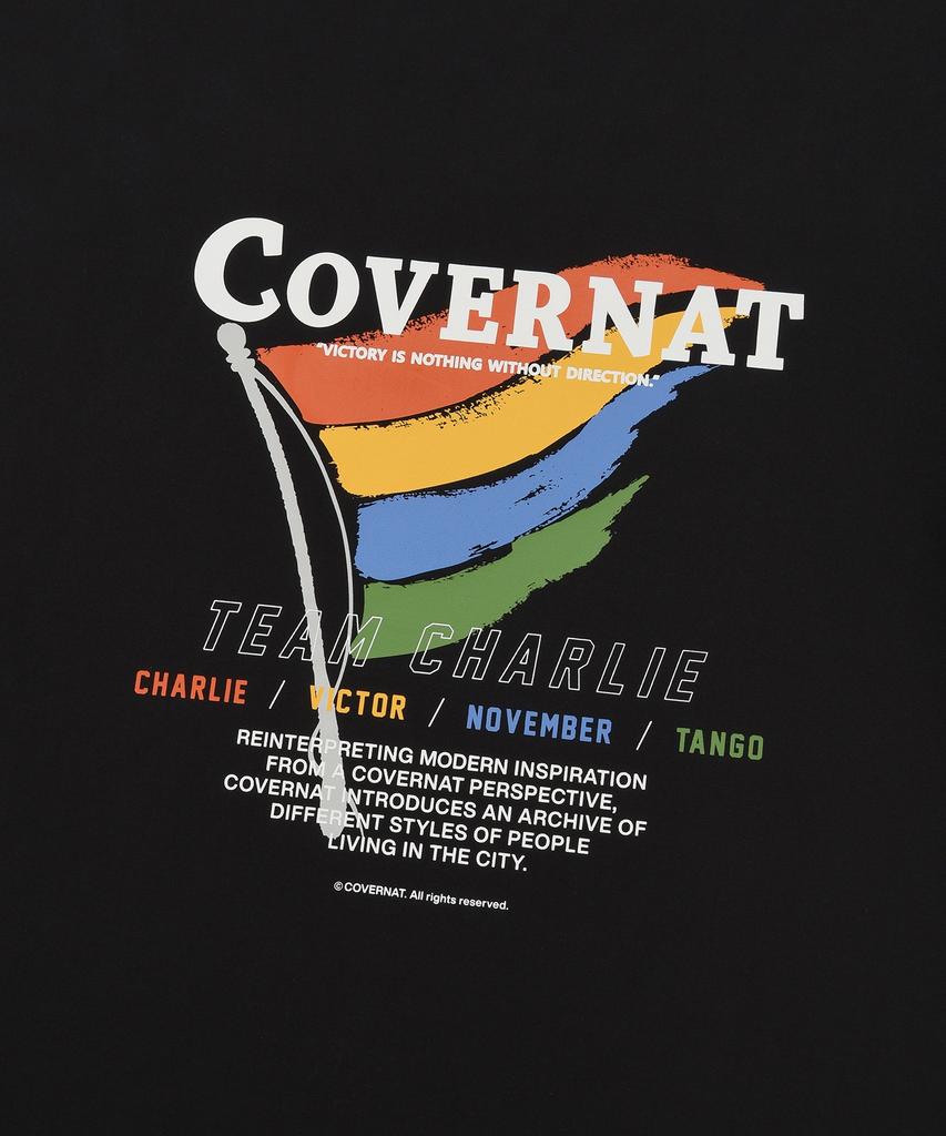 COVERNAT Cool Cotton Flag Graphic T-Shirt Black