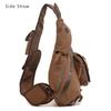 Old-fashion Canvas Men's Chest Pack Large Capacity One Shoulder Bag Trendy College Student Crossbody Bag Birthday Gift for Husband Boy Friend