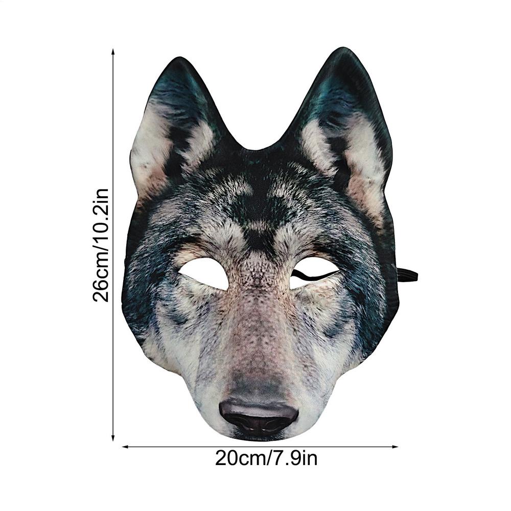 Хэллоуин Пасха Маска Волка Страшное Животное Модная маска Аксессуары для Косплея Костюма Реалистичная Маска для Лица Головная маска для Взрослых