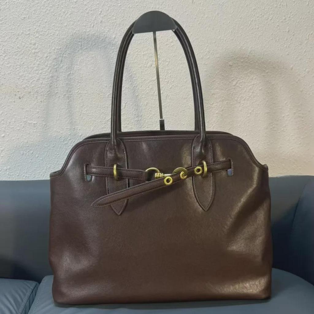 Винтажная сумка-тоут из натуральной коровьей кожи - большая вместительная сумка для женщин