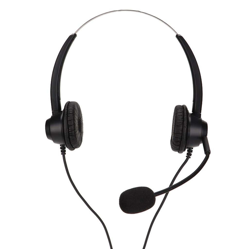 H360DRJ Binaural Phone Headphone Black Noise Canceling Double Sided Headset for Call Centers Online
