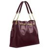 Coach Evelyn 34 Gold Buckle Leather Shoulder Bag Large Women shoulder bag Burgundy CCZ79-IMORX