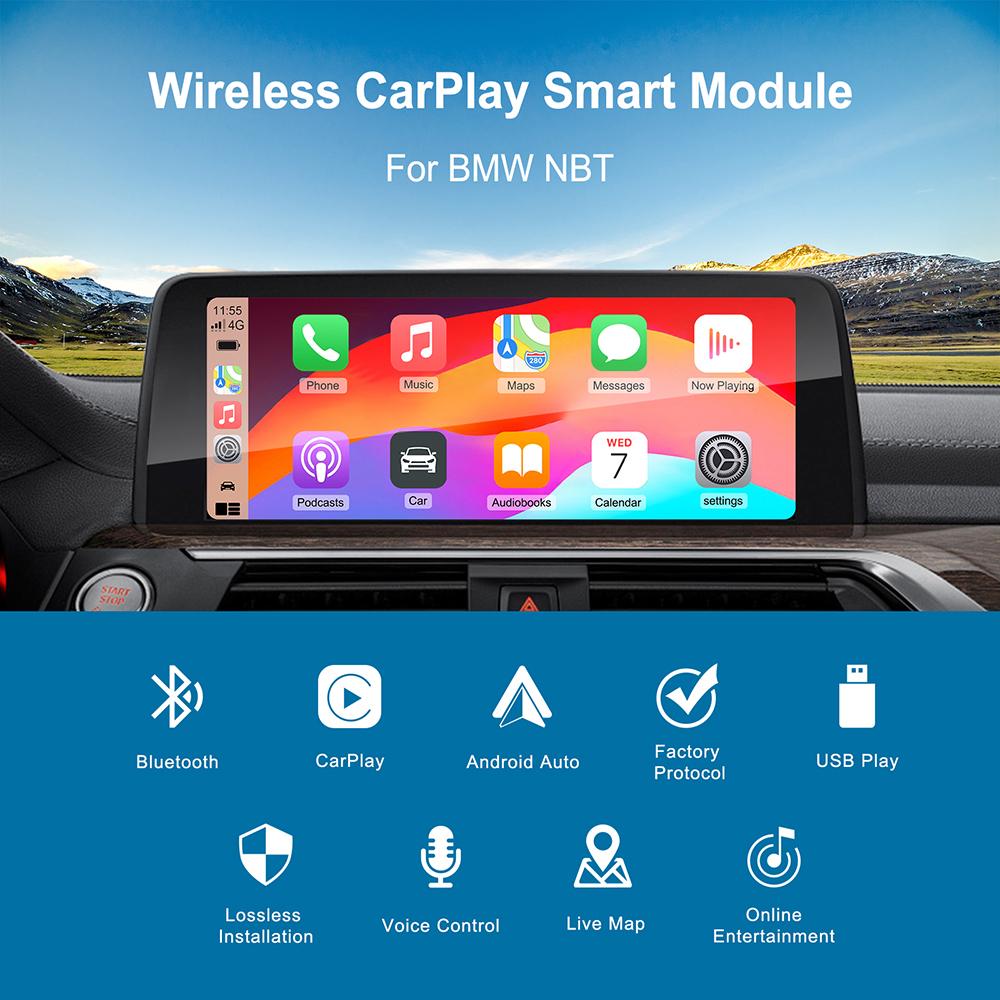 Беспроводной CarPlay Android Auto для BMW NBT CIC Mini R55 R56 R57 R58 R59 R60 R61 F54 F55 Clubman Countryman Хэтчбек John F56 F57