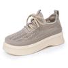 Fashion Womens Mesh Shoes Breathable Casual Shoes Fashion Thick-Soled Sneakers for Women Lace Up Platform Vulcanized Shoes Zapatos Mujer