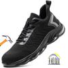 Breathable Safety Shoes Work Shoes with Steel Toe Anti Puncture Lightweight Safety Shoes for Men Anti Slip Construction Boots