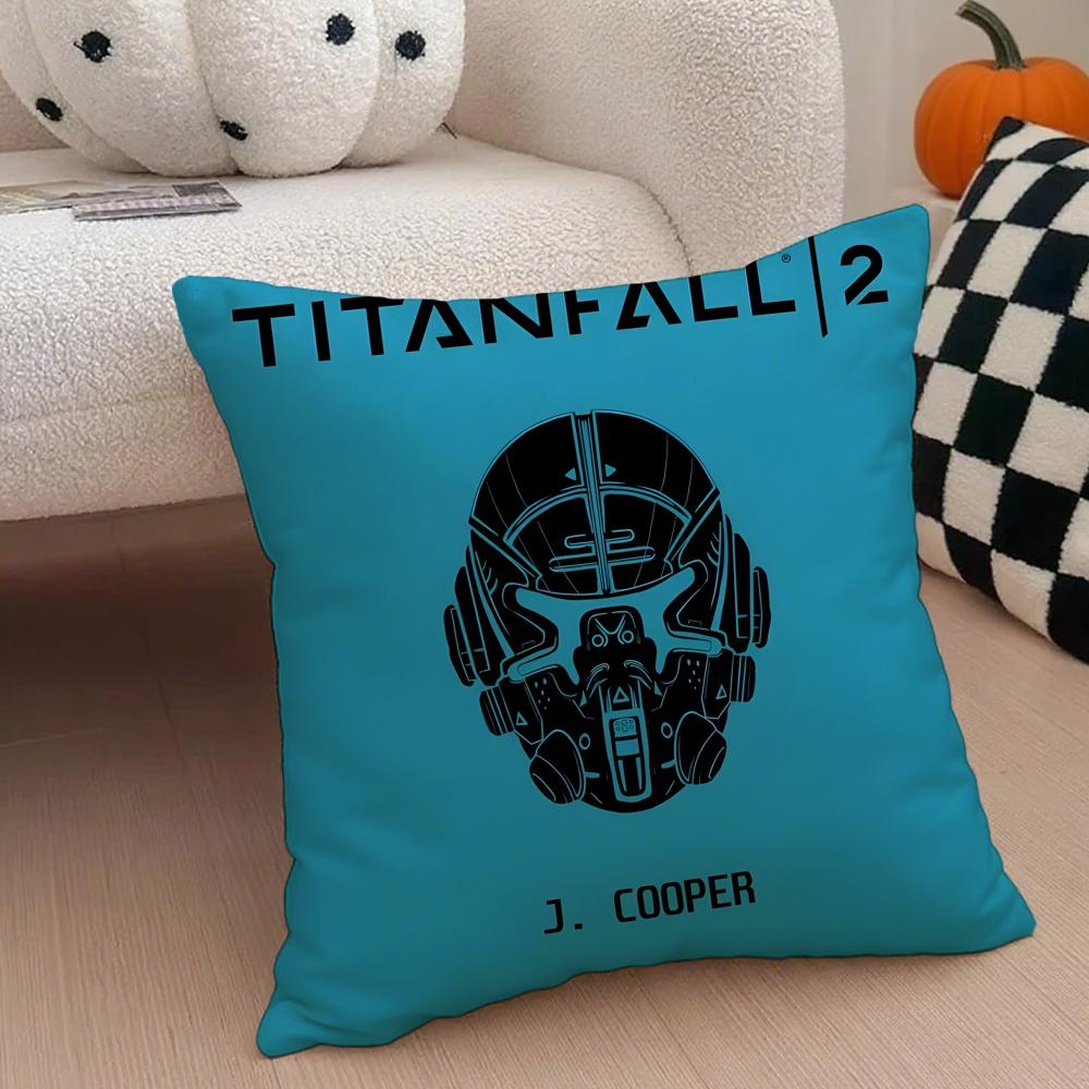 Наволочка Titanfall 2 Антипылевой чехол на подушку Наволочка на подушку с потайной молнией Шелковистый короткий плюш Чехол на подушку для дивана