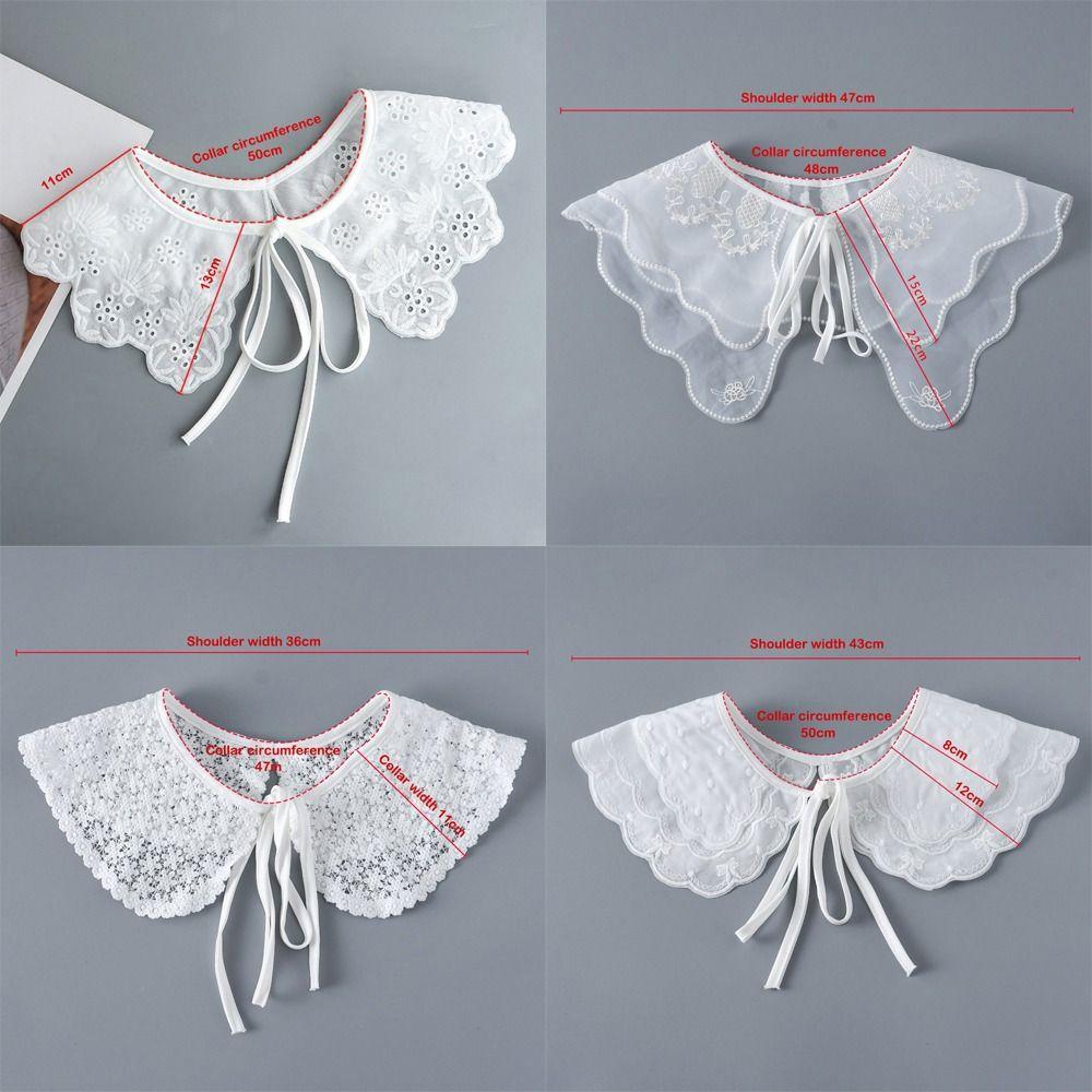 Хлопковый поддельный воротник DIY лацкан половина рубашки отрегулируйте одежду дамы накидка женщины девушки