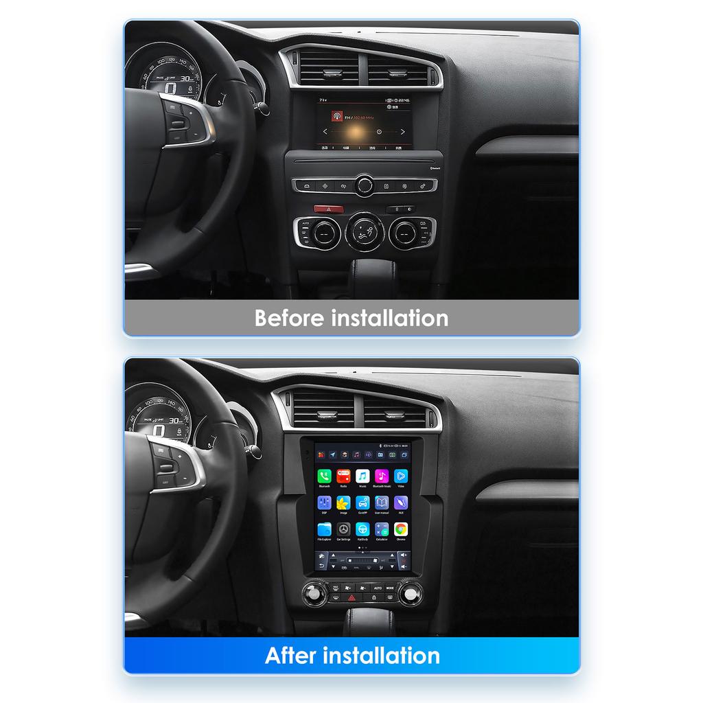 OSSURET Интеллектуальный мультимедийный видеоплеер GPS Carplay 2Din Android автомагнитола для Citroen C4 C4L DS4 2013 - 2017 Автомагнитола Головное устройство для Tesla AI