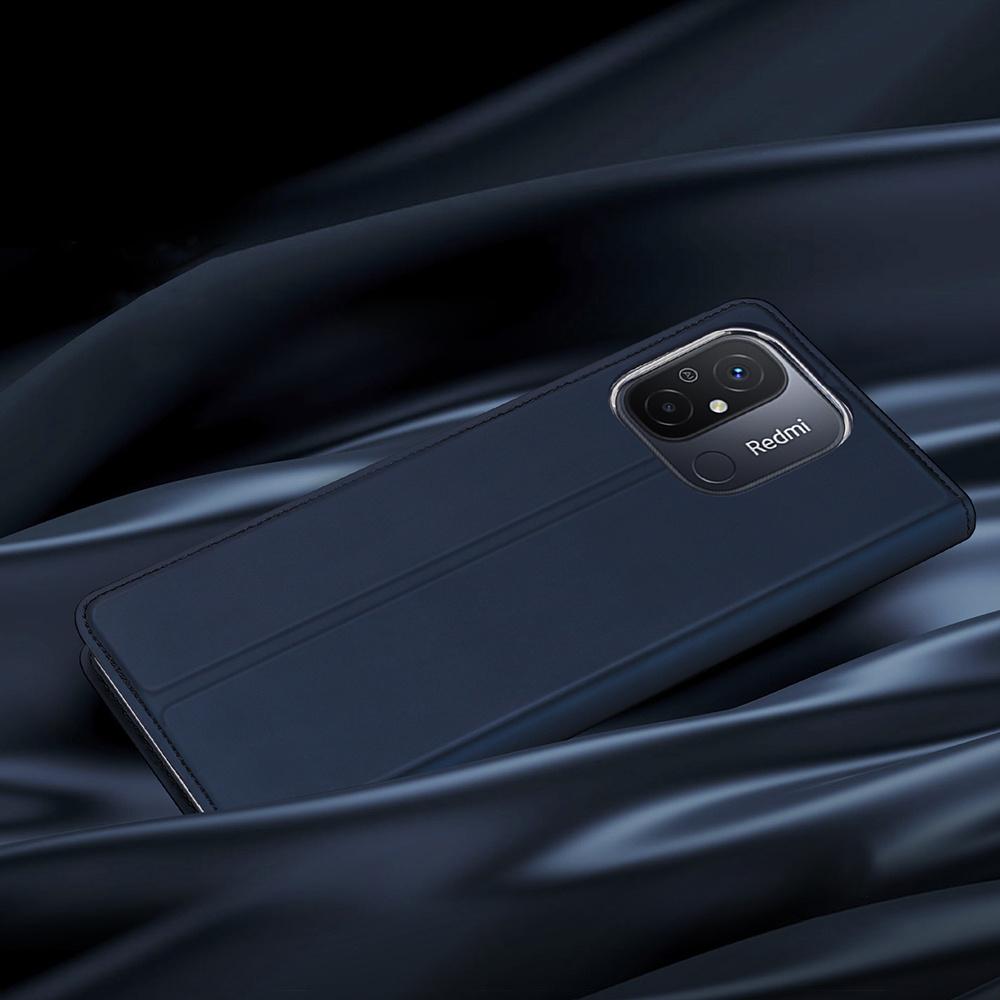 Dux Ducis Skin Pro Flip Wallet Case for Xiaomi Redmi 11A / Poco C55 / Redmi 12C - Blue Cover with Stand & Card Holder