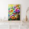 RUOPOTY DIY Frame Painting By Numbers Dandelion Acrylic On Canvas Wall Art Picture By Numbers Flower For Living Room