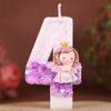 Creative Cake Digital Birthday Candle Purple Gradient Angel Girl Birthday Handmade Candle