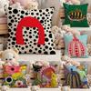 Модная наволочка K-Kusama Yayoi Art, удобная для дивана-кровати, шелковистая, элегантная, с невидимой молнией, на заказ, декоративная наволочка для подушки
