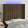 VidaXL LED Headboard Bedroom Furniture Single Bed Accessory Headboard Frame Interior Dark Brown 3124279