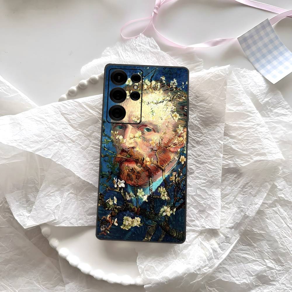 Чехол для телефона с картиной Ван Гога маслом для Samsung S 24 Fe 25 Ultra Plus 20 Lite 21 30 22 23 24 22 Ultra 5G Fundas