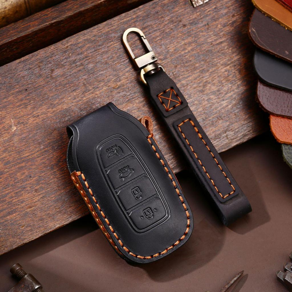 Leather Car Key Cover for Hyundai Fiesta - Cross-Border Hot-Selling Accessory