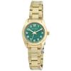 Montre Bracelet - Mathilda - Doré Acier Inoxydable - Cadran Vert - Quartz Miyota 2035