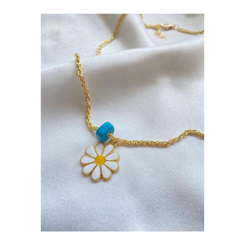 Набор золотых серег-кольца Daisy, золотого колье Daisy и браслета-цепочки Daisy