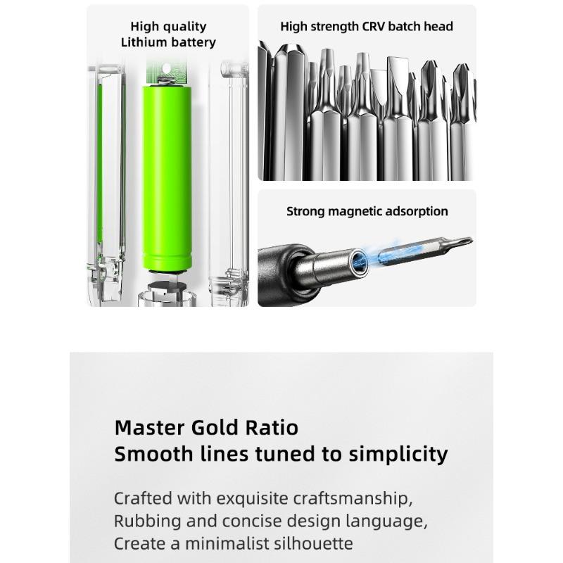 USB 120-in-1 Mini Electric Precision Screwdriver Computer Phone Tablet Host Repair Silent DIY Screwdriver Set