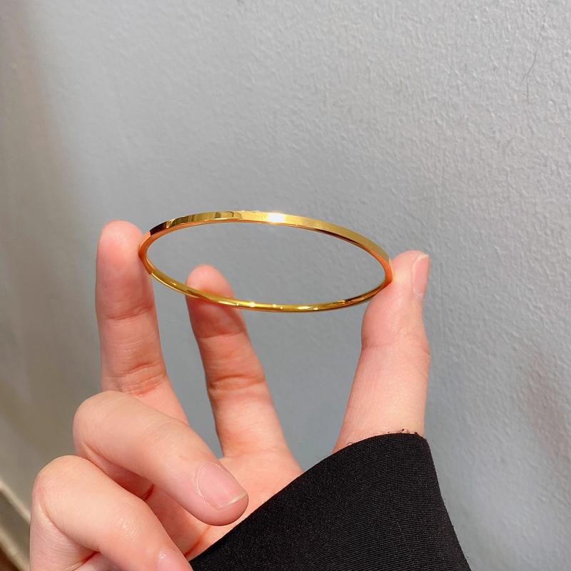 Женское блестящее кольцо-замок из титановой стали, подходящий браслет для лучших друзей, пар, не тускнеет, простой дизайн