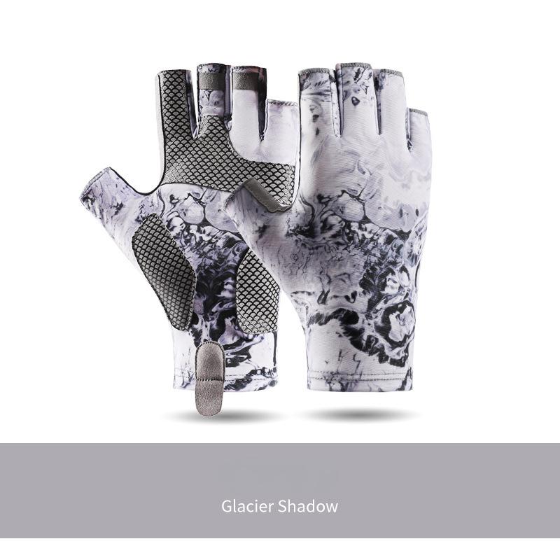 Fishing Gloves Half Finger Sun Protection Cycling Gloves Fitness Gym Sun Glove for Women Men Outdoor Sports Breathable Anti-Slip