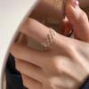 Серебряное кольцо с цирконовым бисером для женщин и девушек, подарок на вечеринку, милое, крутое, универсальное, винтажное, корейские украшения, дропшиппинг