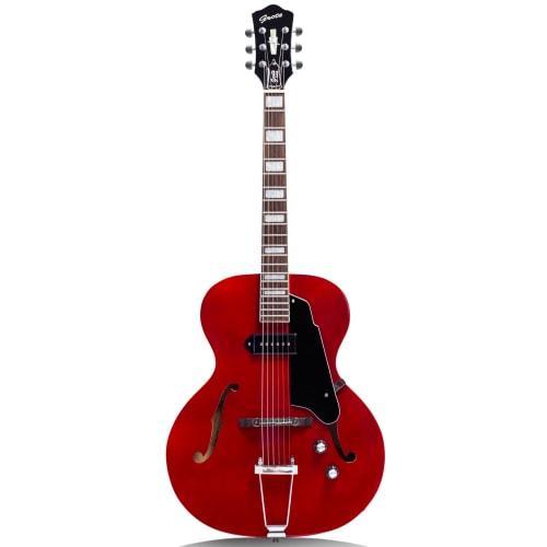 GROTE Jazz Electric Guitar Semi-Hollow Body Chrome Hardware (RED)