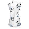 Women's Printed Sleeveless Button-down Casual Shirt
