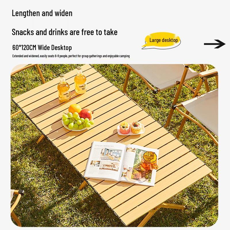 1.5m X-Type Folding Outdoor Table & Chair Set for Picnic, Camping, BBQ - Carbon Steel