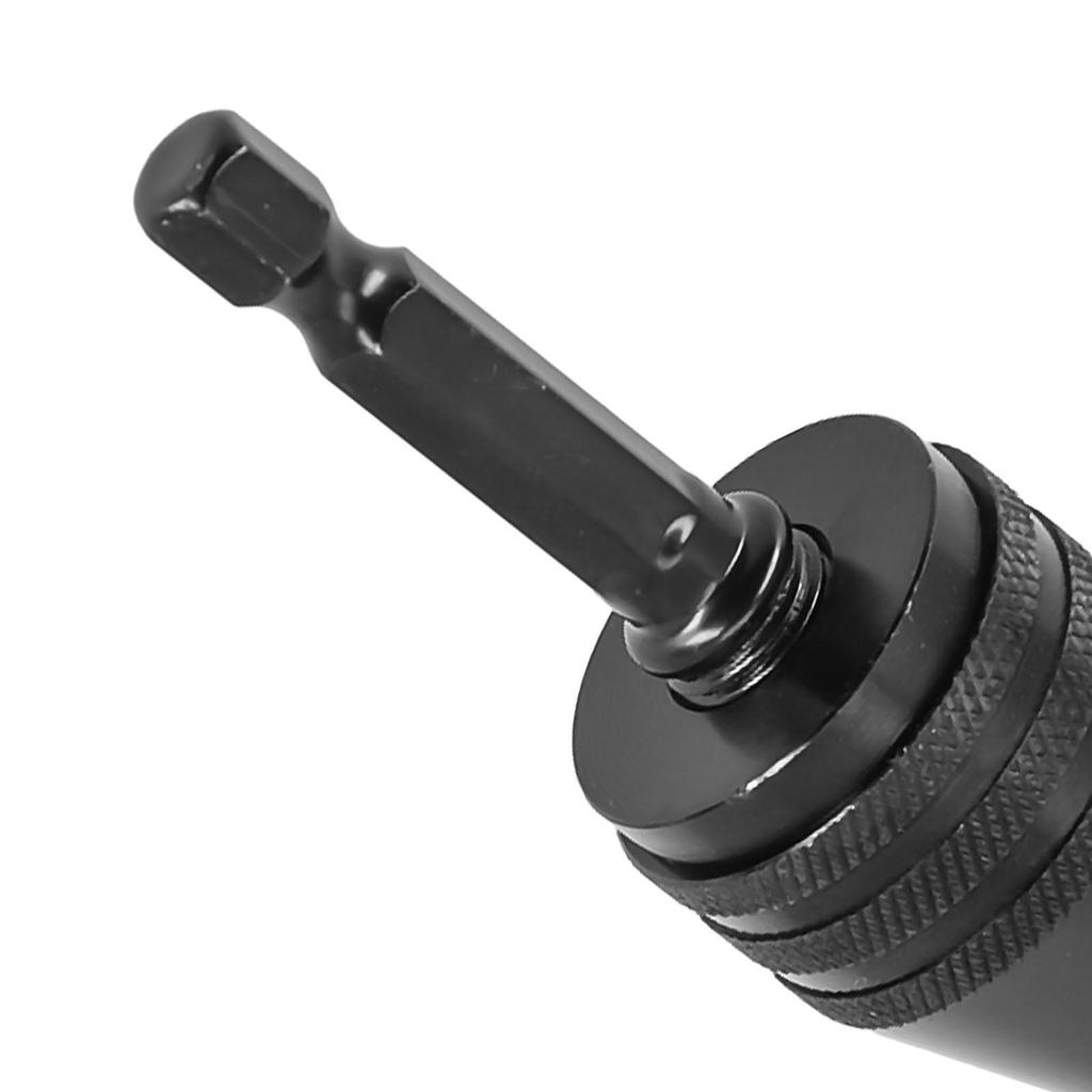 Патрон для сверла 0,6–8 мм, 1/4 дюйма, черный центрирующий патрон, сверло