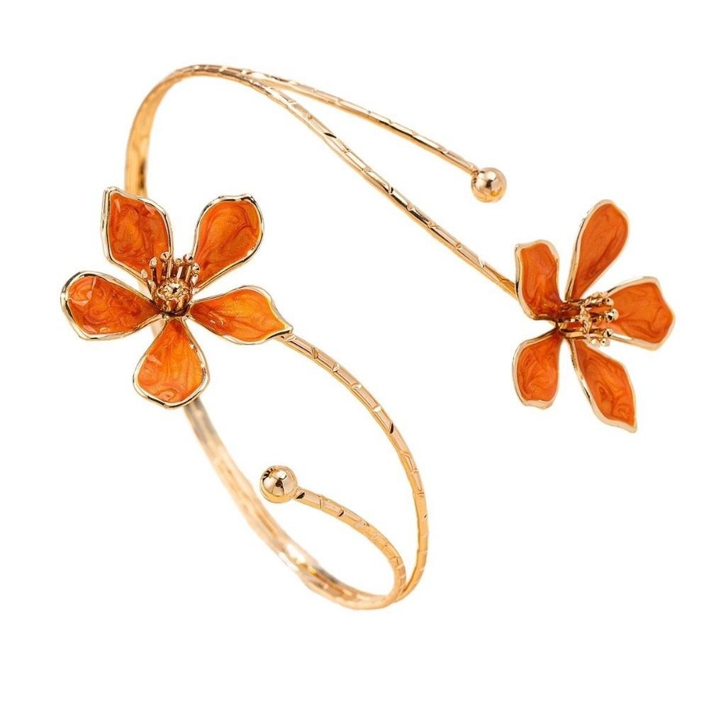Adjustable Opening Arm Bracelet Floral Arm Ring Arm Cuff Bracelet for Parties & Special Occasions