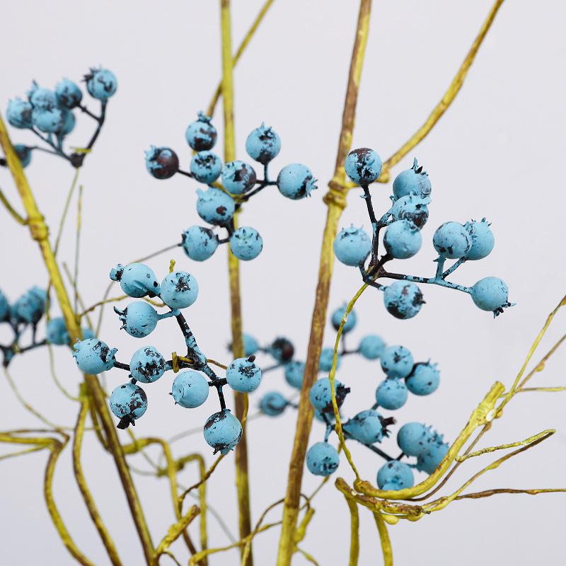 Simulation fruit 11 fork big branch fortune fruit, simulation berry rattan decorative fruit Chinese flower