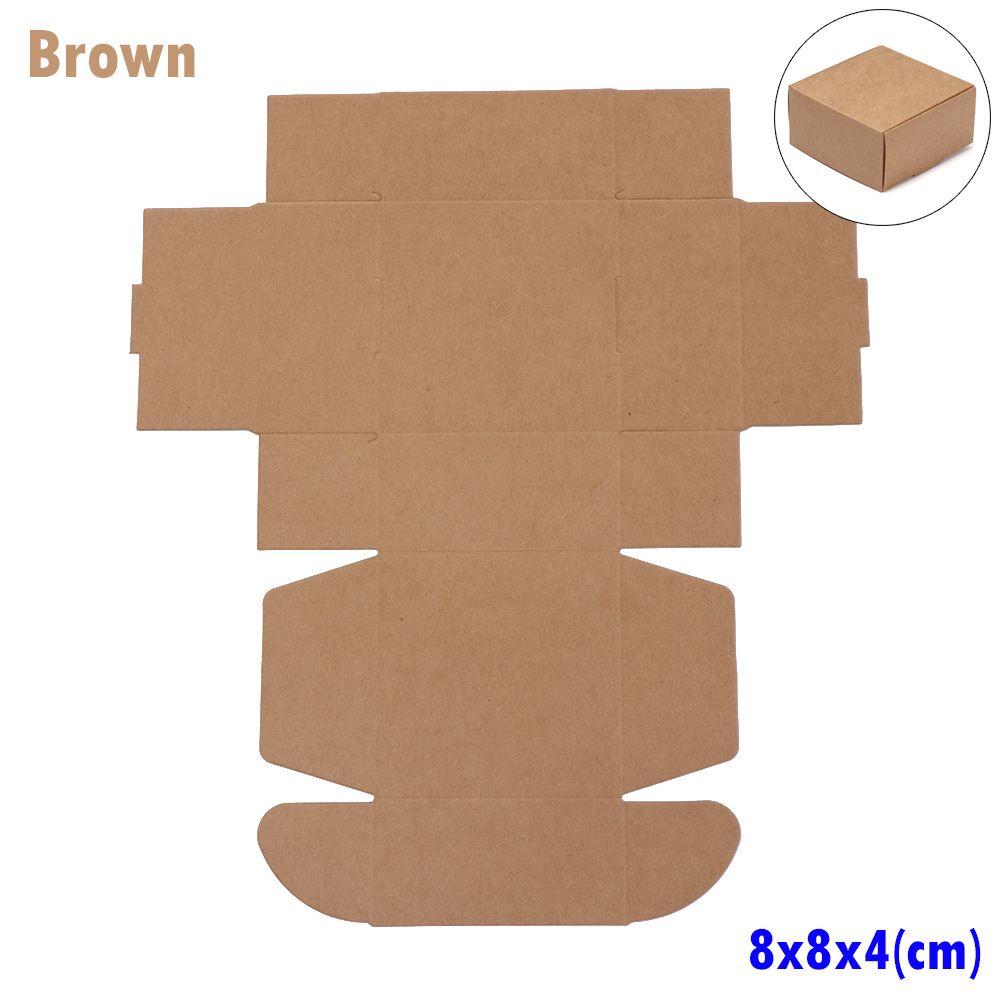 10pcs 9sizes Wedding Event Handmade Jewelry Candy Storage Cardboard Package Wrapping Kraft Paper Box