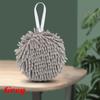 3PS Chenille Hand Towels Kitchen Bathroom Hand Towel Ball with Hanging Loops Quick Dry Soft Absorbent Microfiber Towels