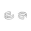 S925 sterling silver retro Hong Kong style high-end temperament no ear pierced ear clips simple and small versatile Internet celebrity stud earrings