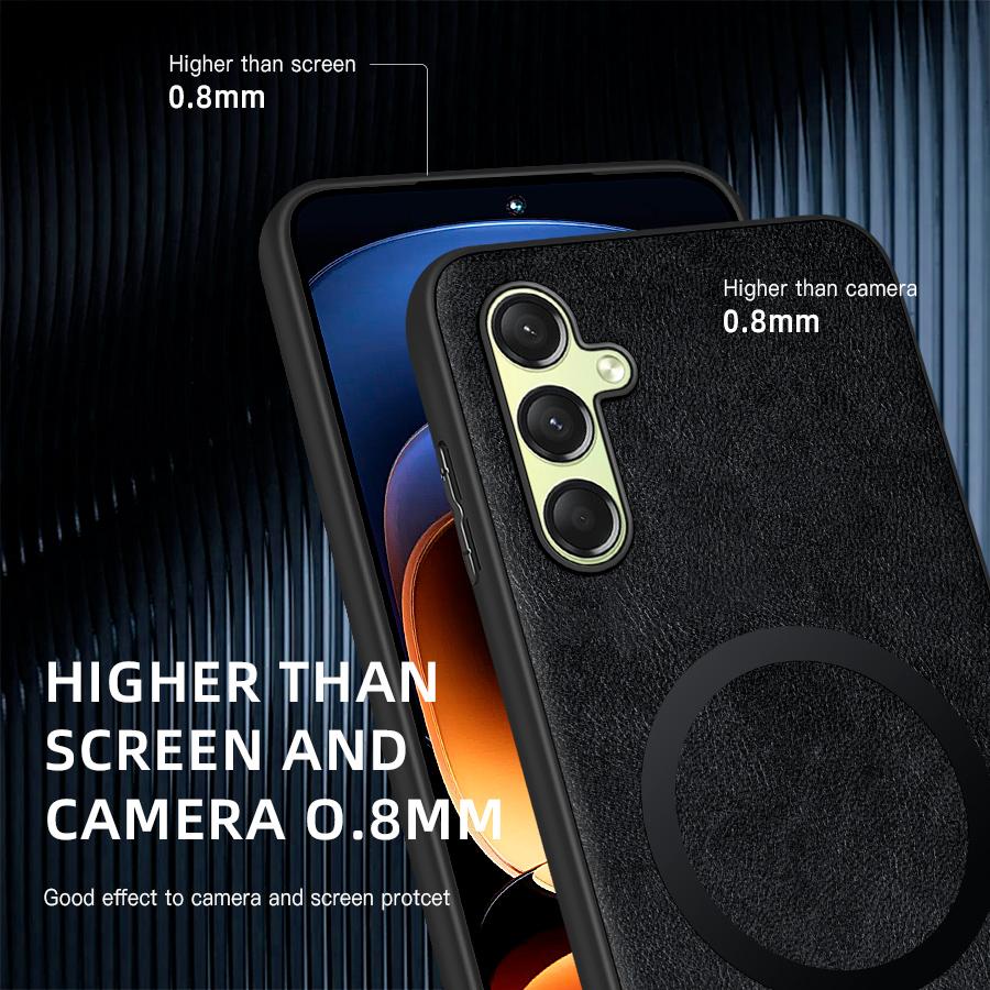 Магнитный кожаный чехол для телефона Samsung Galaxy A016 A06 A05 A05S A55 A35 A25 A15 A54 A35 A24 A14 A53 A33 A23 A13 A52 A32 Чехол