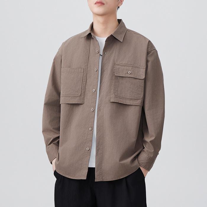 Новая весенняя японская ретро мужская свободная рубашка в стиле горного аутдора, повседневная американская