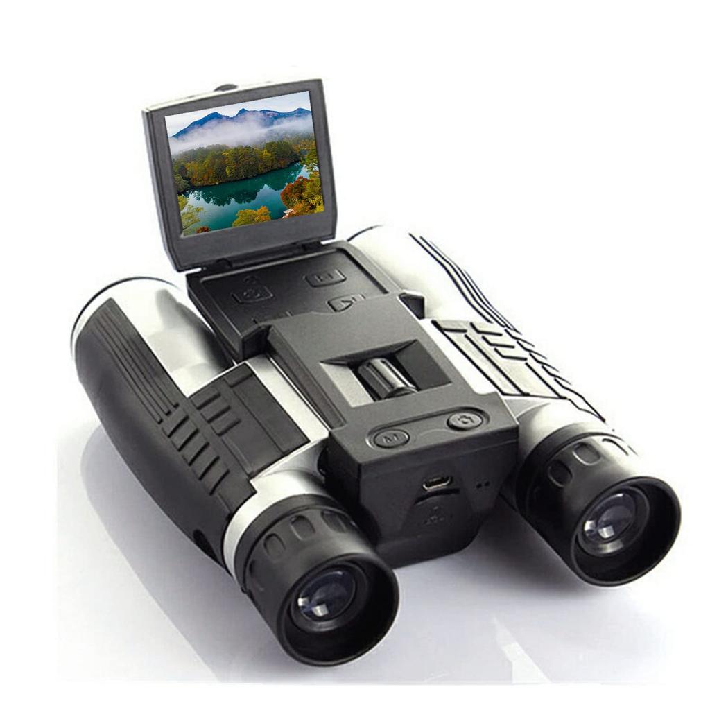 Recording Binoculars, 12x High Magnification, Digital Camera Binoculars, Full HD 1080P High Definition, 2.0 LCD, Binocular Video Camera for Concerts,