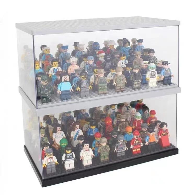 Building Block Figurine Display Box Acrylic Transparent Dustproof Small Doll Compatible Figurine Storage Box