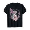 Готическая футболка в стиле Fairycore для женщин и мужчин - Плотность 220 г/м², Свободный крой, Короткий рукав, Принт с готической феей и крыльями летучей мыши, Эфирная эстетика, Повседневная и