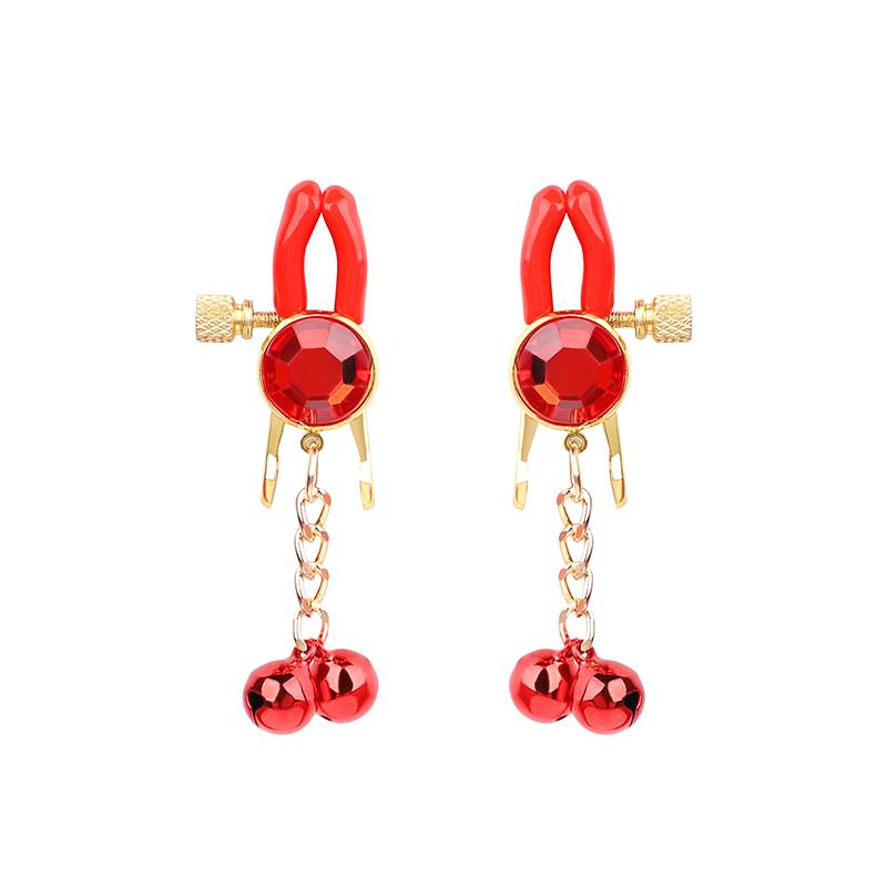 2 PCS Fashion Bell Metal Nipple Clamps Breast Clip Clitoris Flirting Bondage Nipple Breast Sex Toys For Women BDSM