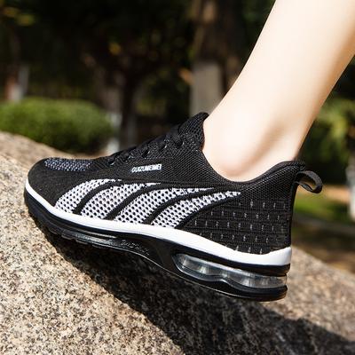 Модная женская обувь для бега, женские дышащие кроссовки, сетка, воздушная подушка, теннисные женские спортивные туфли, уличные тренировочные туфли на шнуровке