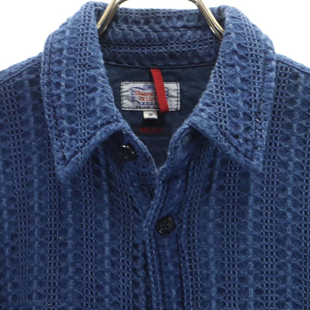 chiang mai DELUXE Long sleeve Indigo processing shirt 2 Indigo Men's Used