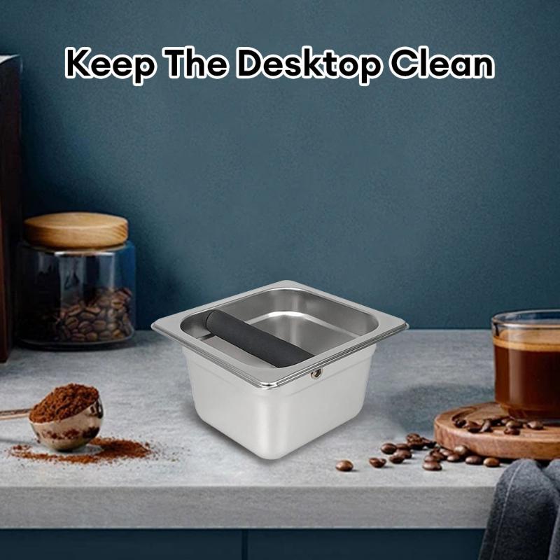 Контейнер для отходов эспрессо Coffee Knock Box для бариста, противоскользящий контейнер для отходов эспрессо, контейнер для отходов от кофемолки, ведро для кофейной гущи
