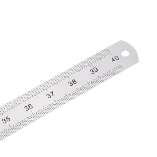 uxcell Stainless Steel Ruler, Straight Edge Measuring Tool for Woodworking, Painting, and Crafts, 1m Long X 1.2mm Thick X 33mm Wide, Silver Tone